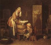 jean-Baptiste-Simeon Chardin The Washerwoman oil on canvas